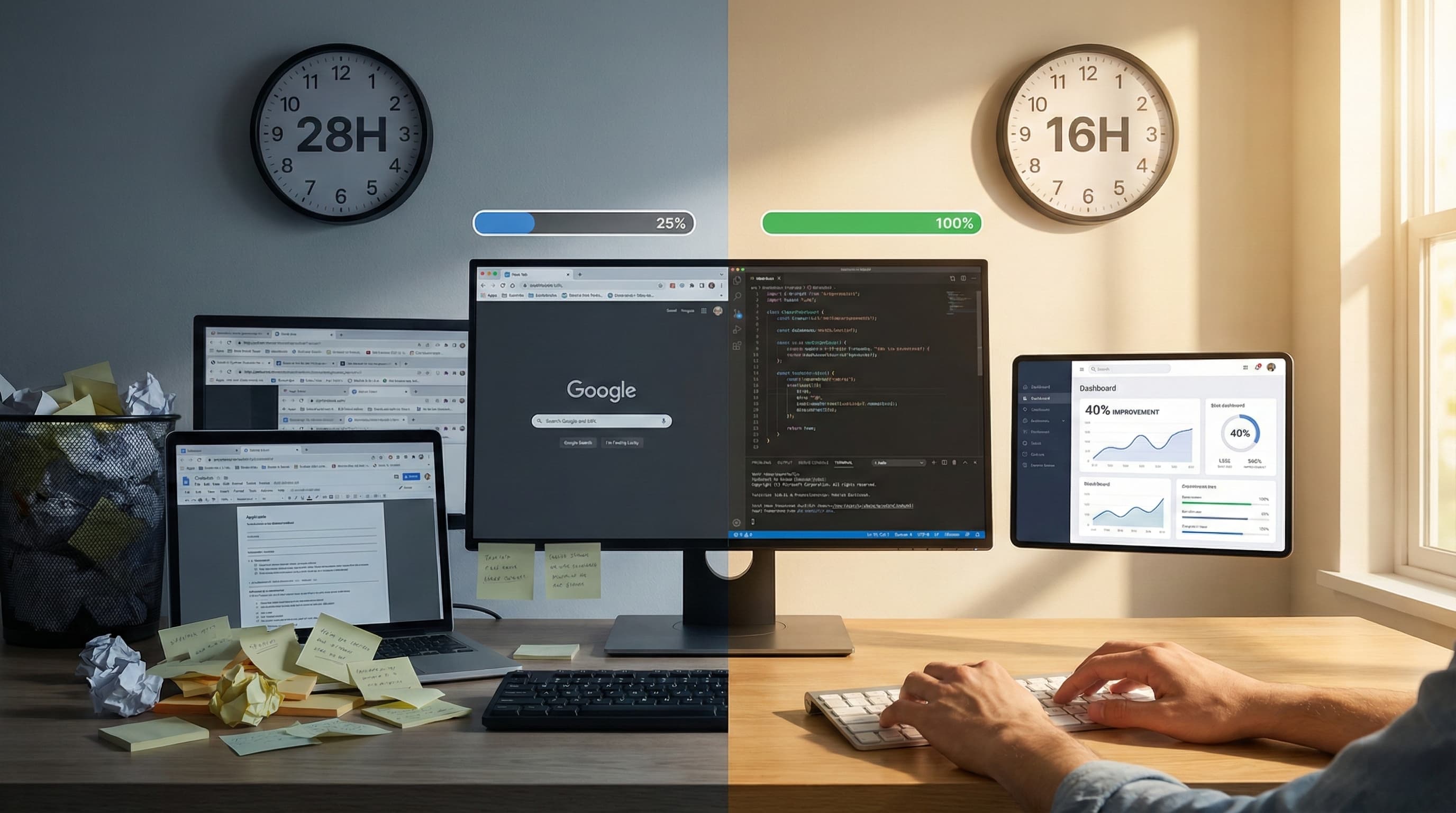 From chaos to clarity: 28-hour scattered workflows transformed into 16-hour focused delivery